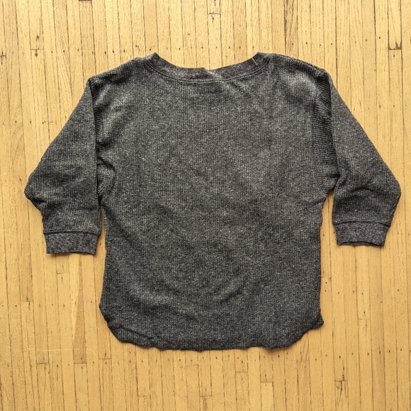 Dark Grey Waffle Shirt - Picture 3 of 3